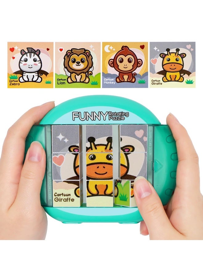 Rotating Puzzle For Kids Aged 3 4 5 6 7 8, 4 In 1 Puzzle For Toddlers Traveling, Cars, Airplanes, Road Trip Activities, Fine Motor Skills, Great Gift For Boys And Girls Aged 3+ - Image 1